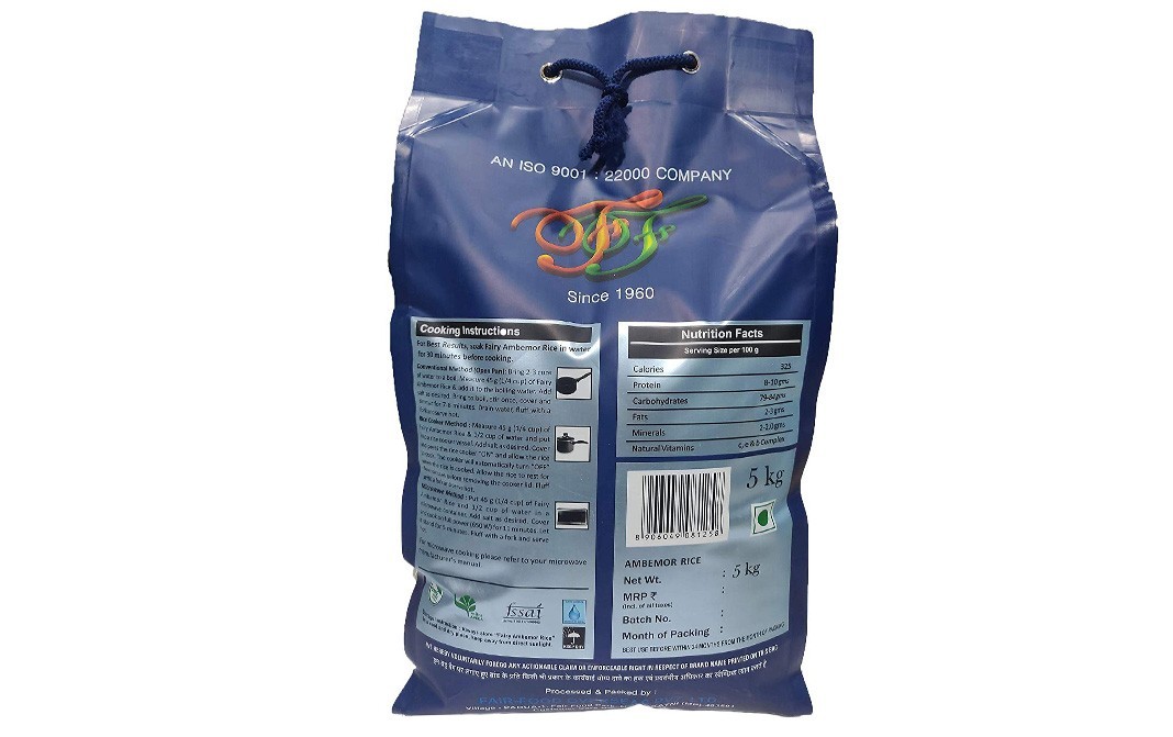 Fairy Mastikha Ambemor Rice   Pack  5 kilogram